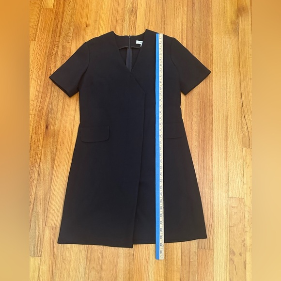 Sandro Reinelle Short-sleeved Cut Asymmetric Wrap Dress Size 3 @ - Picture 10 of 13